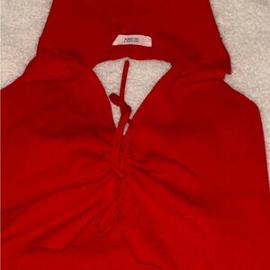 Red crop top